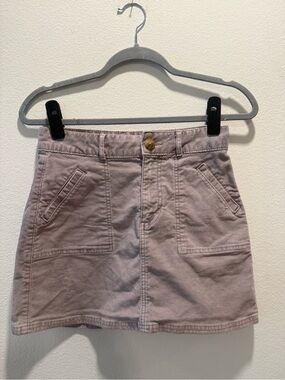 American Eagle Lavender Corduroy Mini Skirt 00